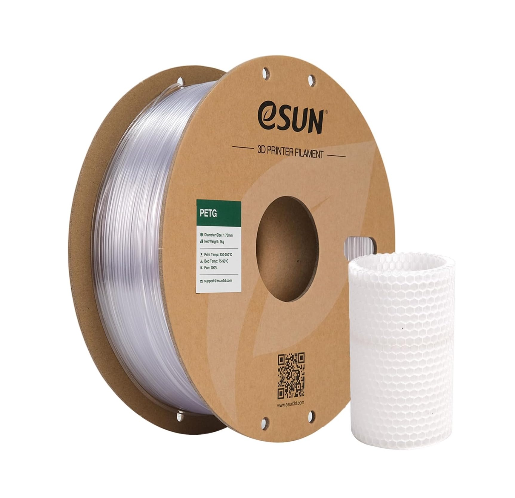 Filamento PETG natural transparente eSUN